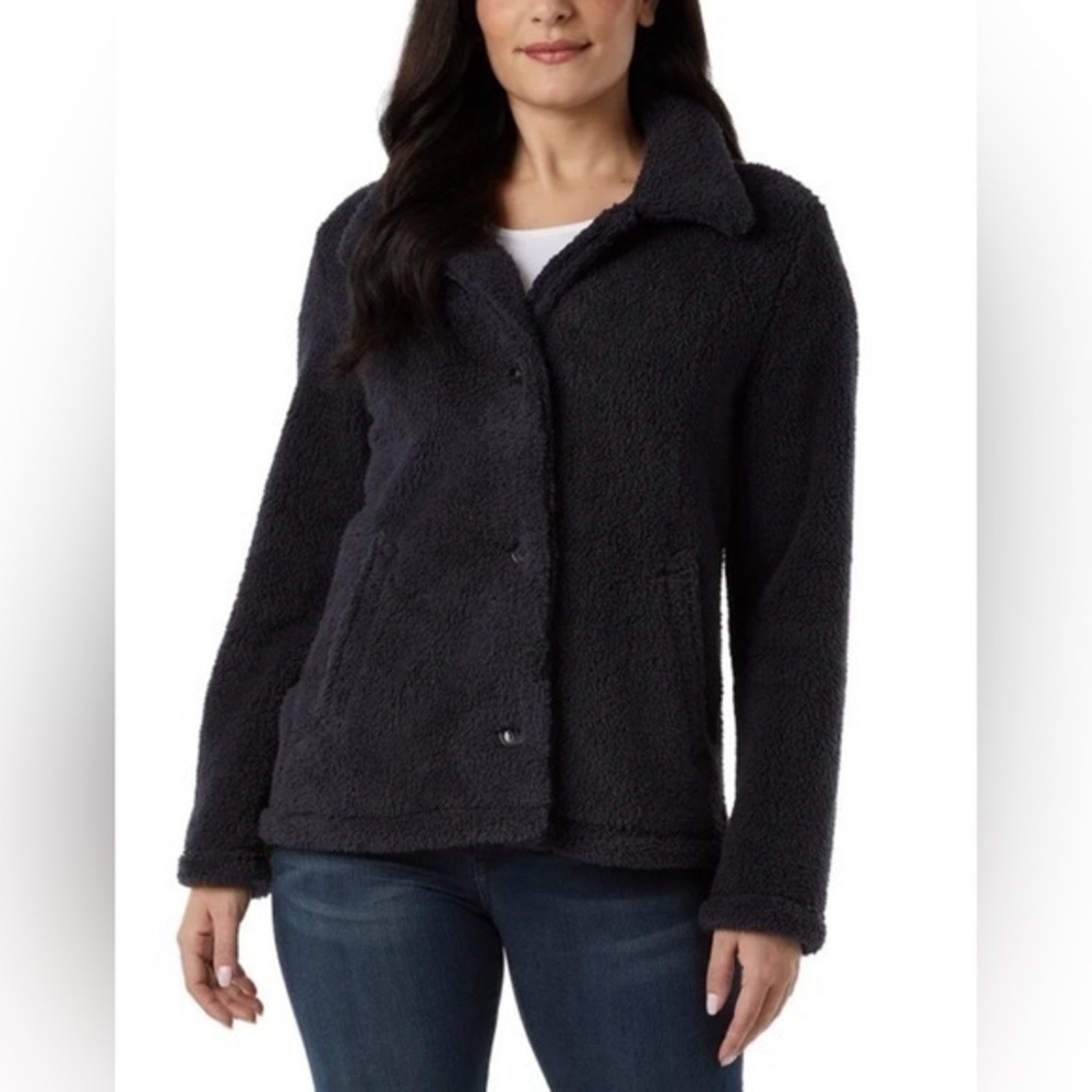 NWT 32 Degrees Women's Teddy Jacket - Navy Size M
